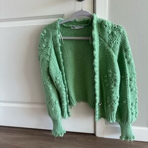Zara Green Knit Women's Sweater